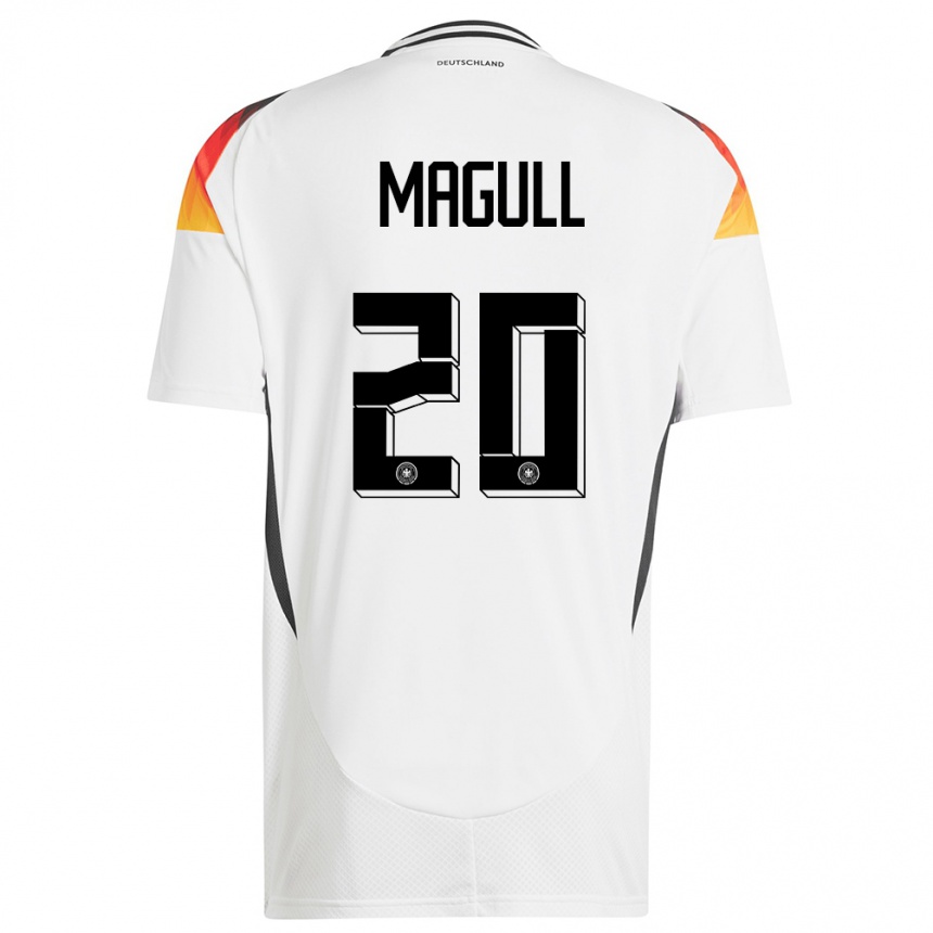 Men Football Germany Lina Magull #20 White Home Jersey 24-26 T-Shirt