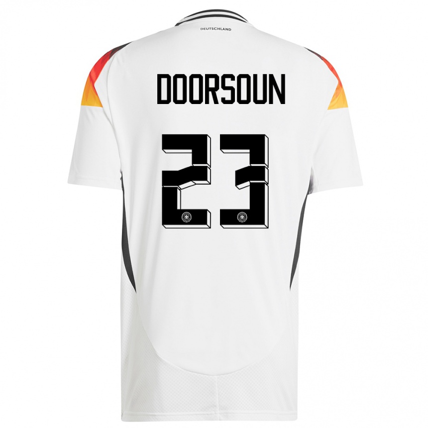 Men Football Germany Sara Doorsoun #23 White Home Jersey 24-26 T-Shirt