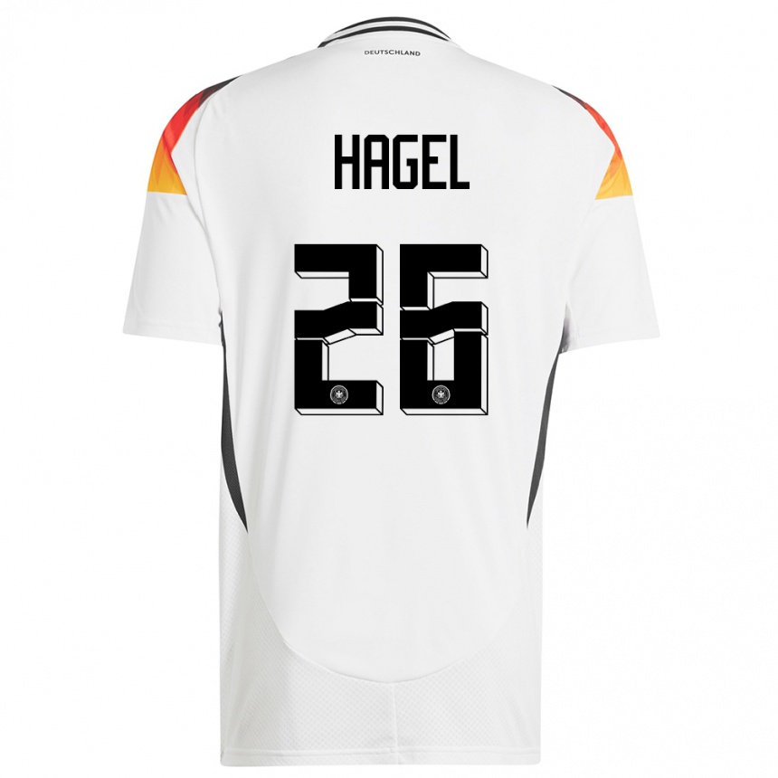 Men Football Germany Chantal Hagel #26 White Home Jersey 24-26 T-Shirt