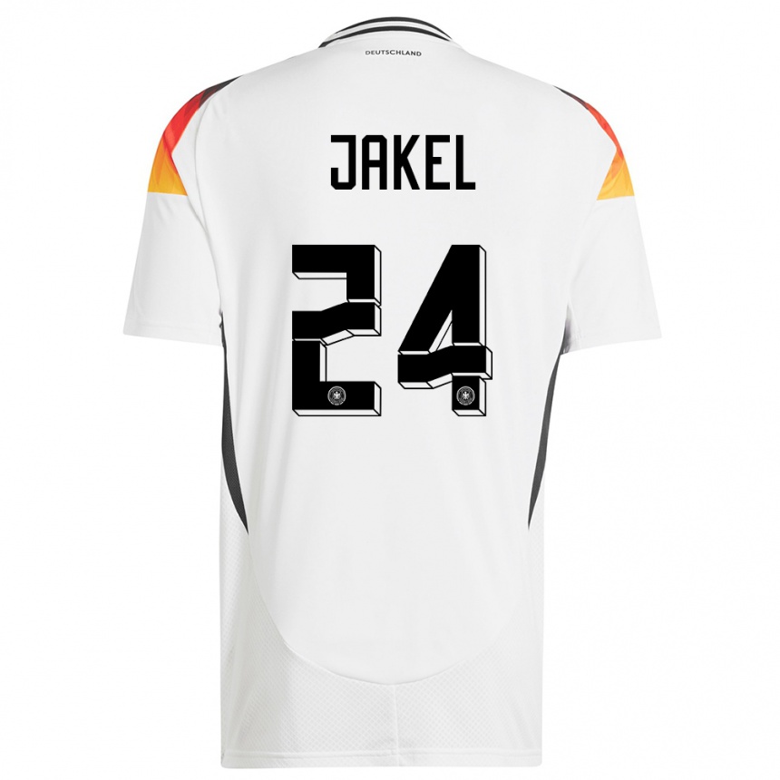 Men Football Germany Frederik Jakel #24 White Home Jersey 24-26 T-Shirt