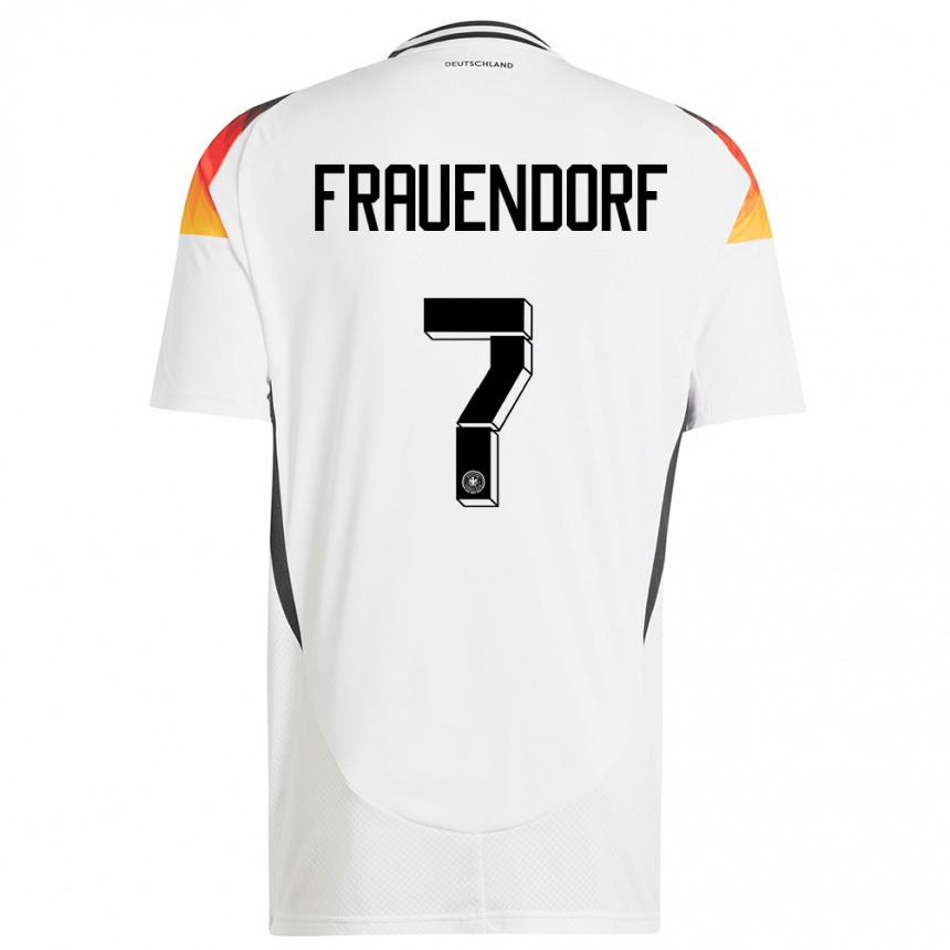 Men Football Germany Melkamu Frauendorf #7 White Home Jersey 24-26 T-Shirt