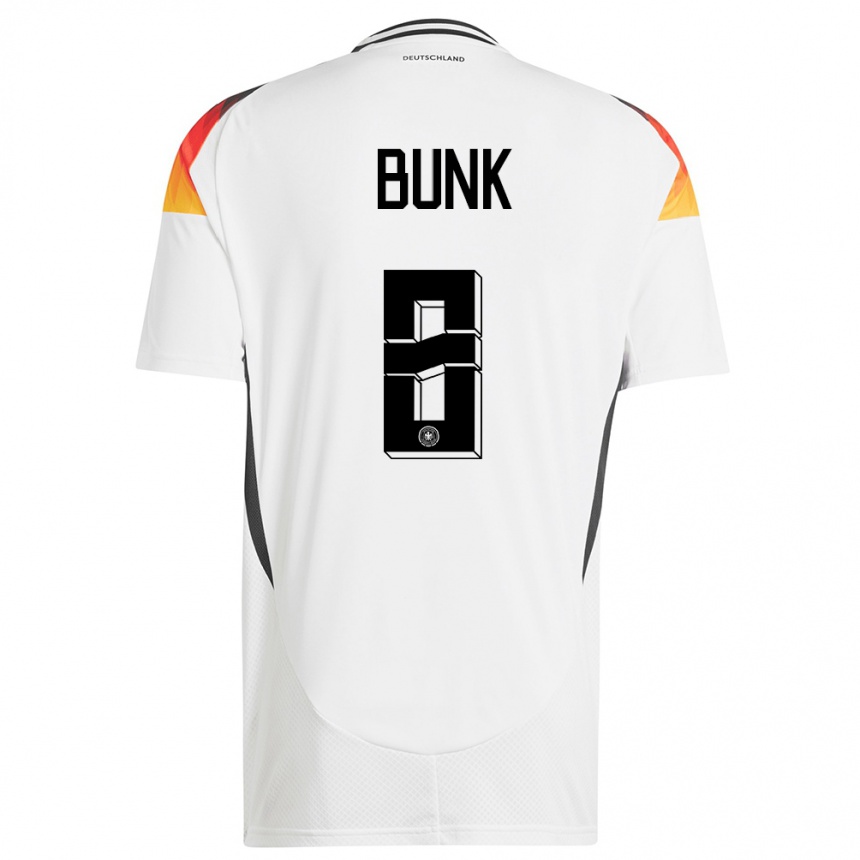 Men Football Germany Daniel Bunk #8 White Home Jersey 24-26 T-Shirt