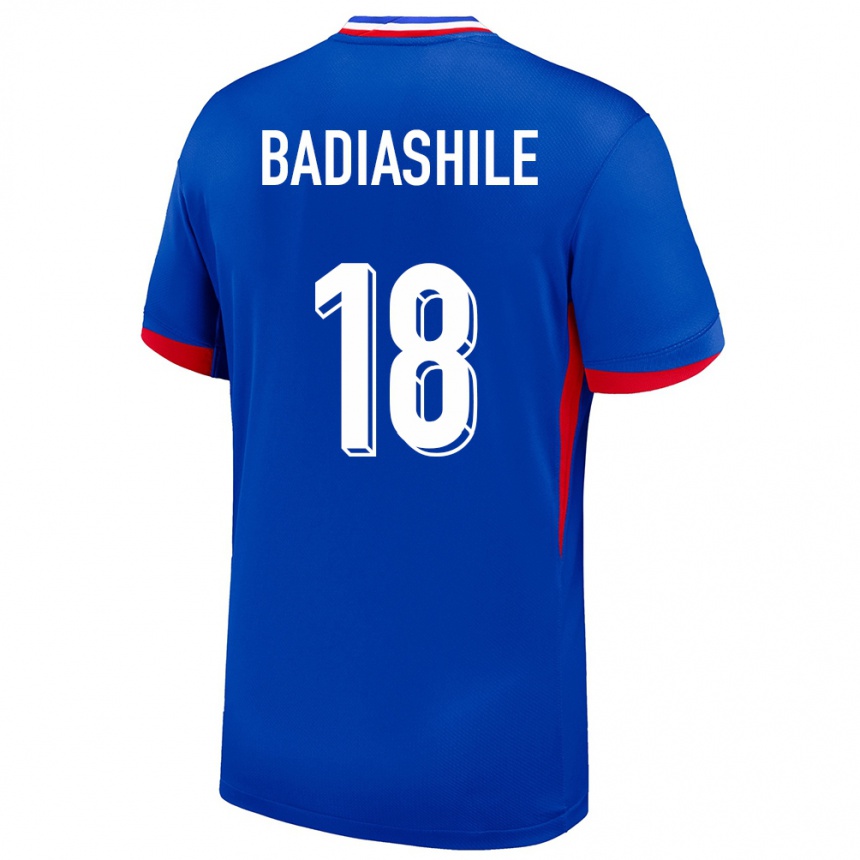 Men Football France Benoit Badiashile #18 Blue Home Jersey 24-26 T-Shirt