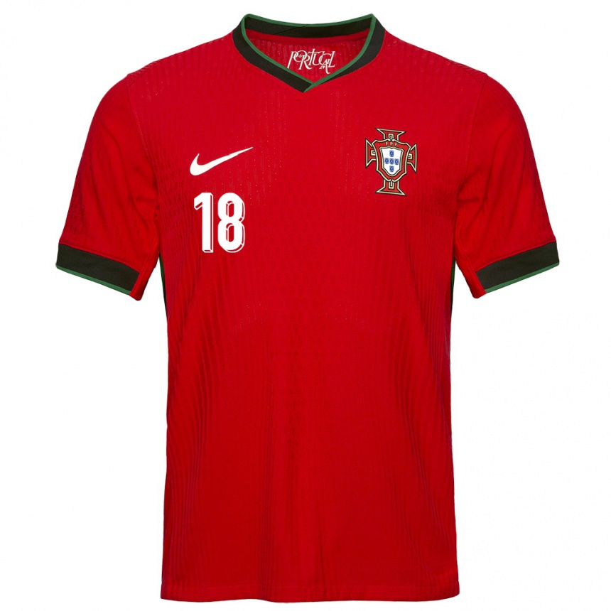 Men Football Portugal Andre Gomes #18 Red Home Jersey 24-26 T-Shirt