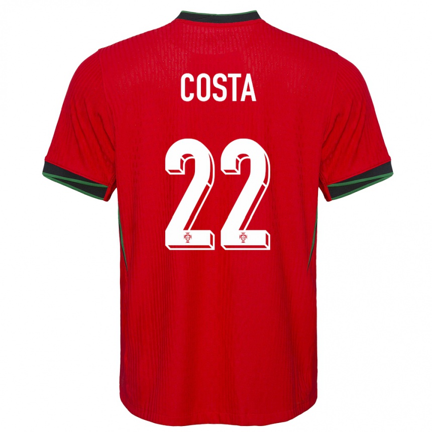 Men Football Portugal Diogo Costa #22 Red Home Jersey 24-26 T-Shirt