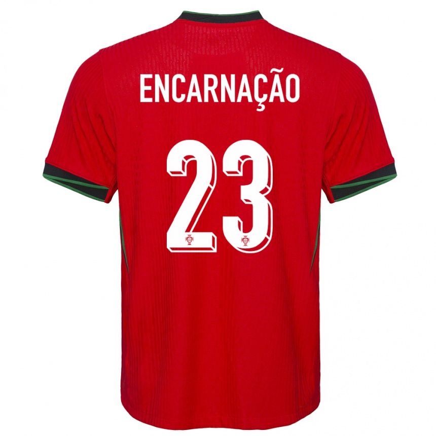 Men Football Portugal Telma Encarnacao #23 Red Home Jersey 24-26 T-Shirt