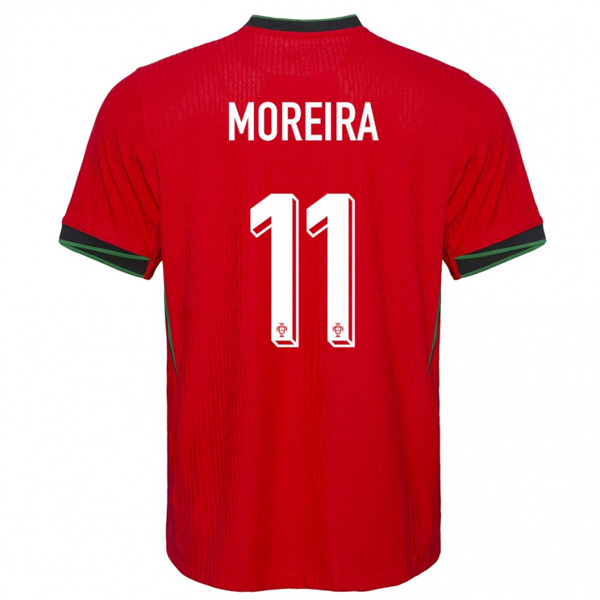 Men Football Portugal Diego Moreira #11 Red Home Jersey 24-26 T-Shirt