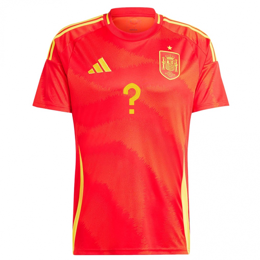 Men Football Spain Your Name #0 Red Home Jersey 24-26 T-Shirt