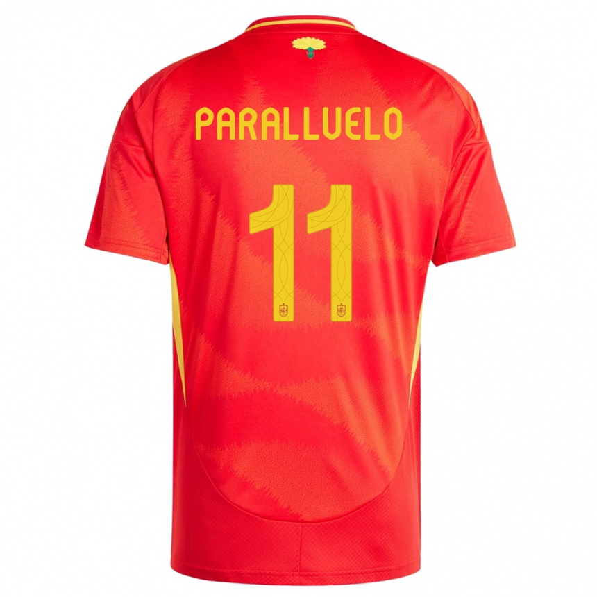 Men Football Spain Salma Paralluelo #11 Red Home Jersey 24-26 T-Shirt