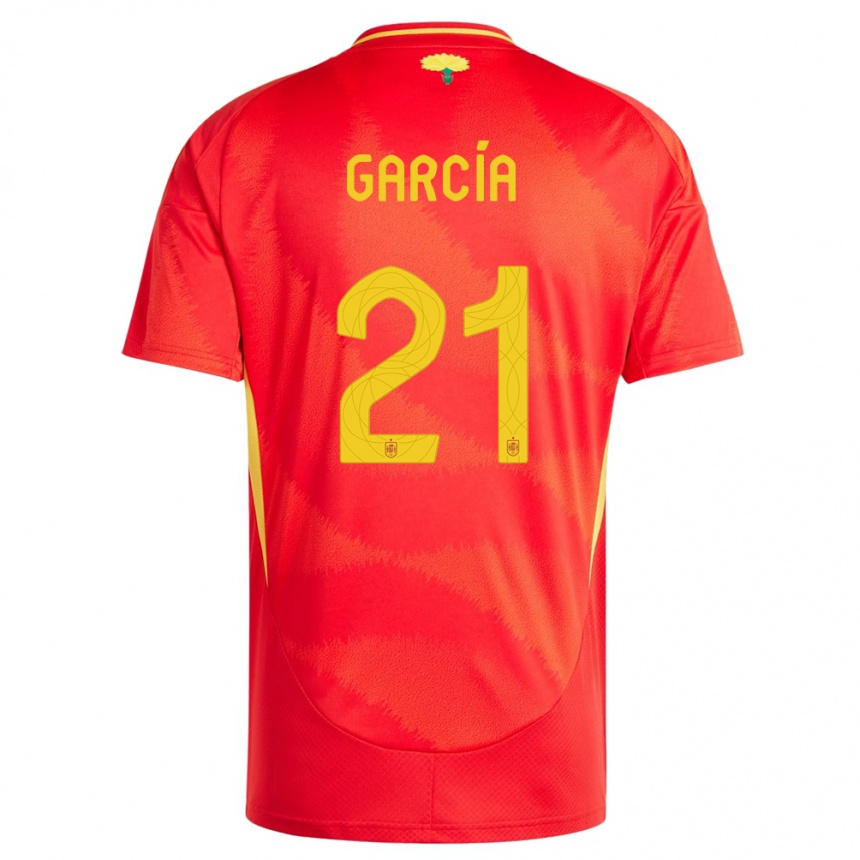 Men Football Spain Sheila Garcia #21 Red Home Jersey 24-26 T-Shirt