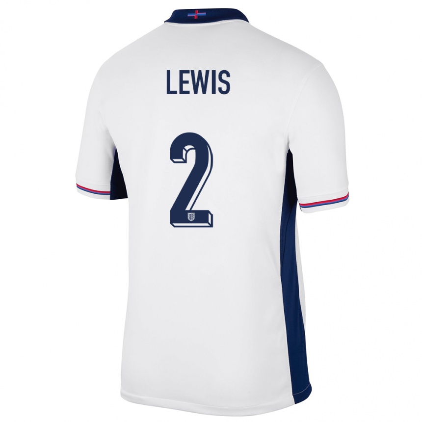 Men Football England Rico Lewis #2 White Home Jersey 24-26 T-Shirt