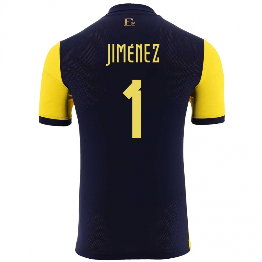 Men Football Ecuador Tony Jimenez #1 Yellow Home Jersey 24-26 T-Shirt