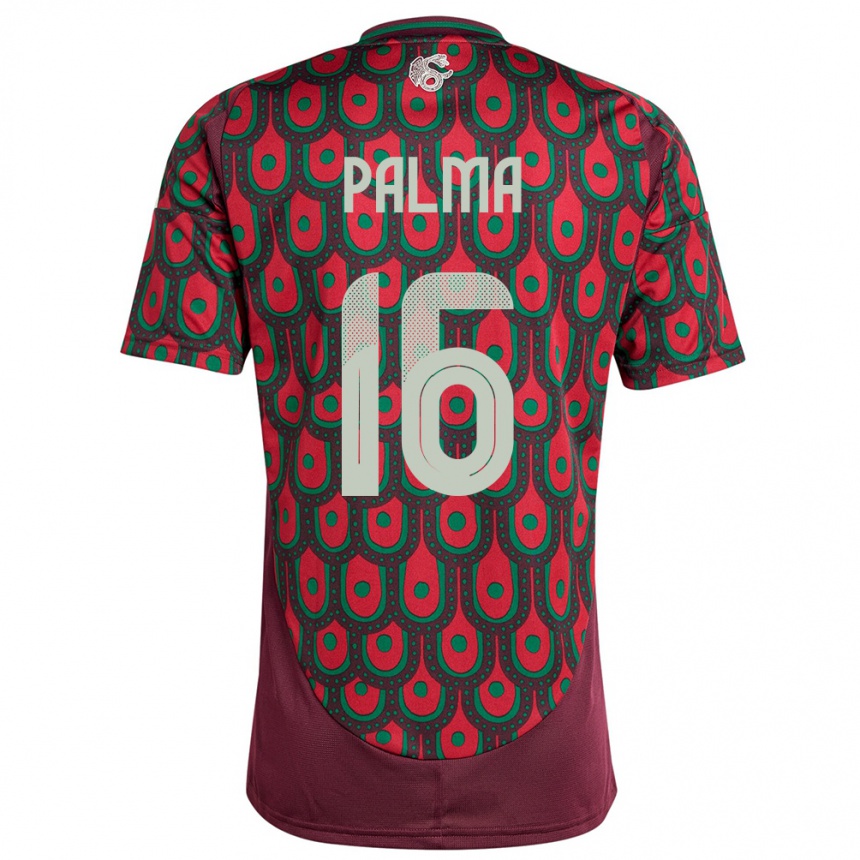 Men Football Mexico Rafael Palma #16 Maroon Home Jersey 24-26 T-Shirt