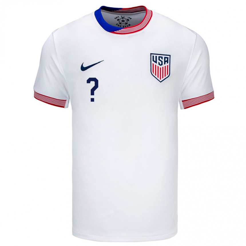 Men Football United States Your Name #0 White Home Jersey 24-26 T-Shirt