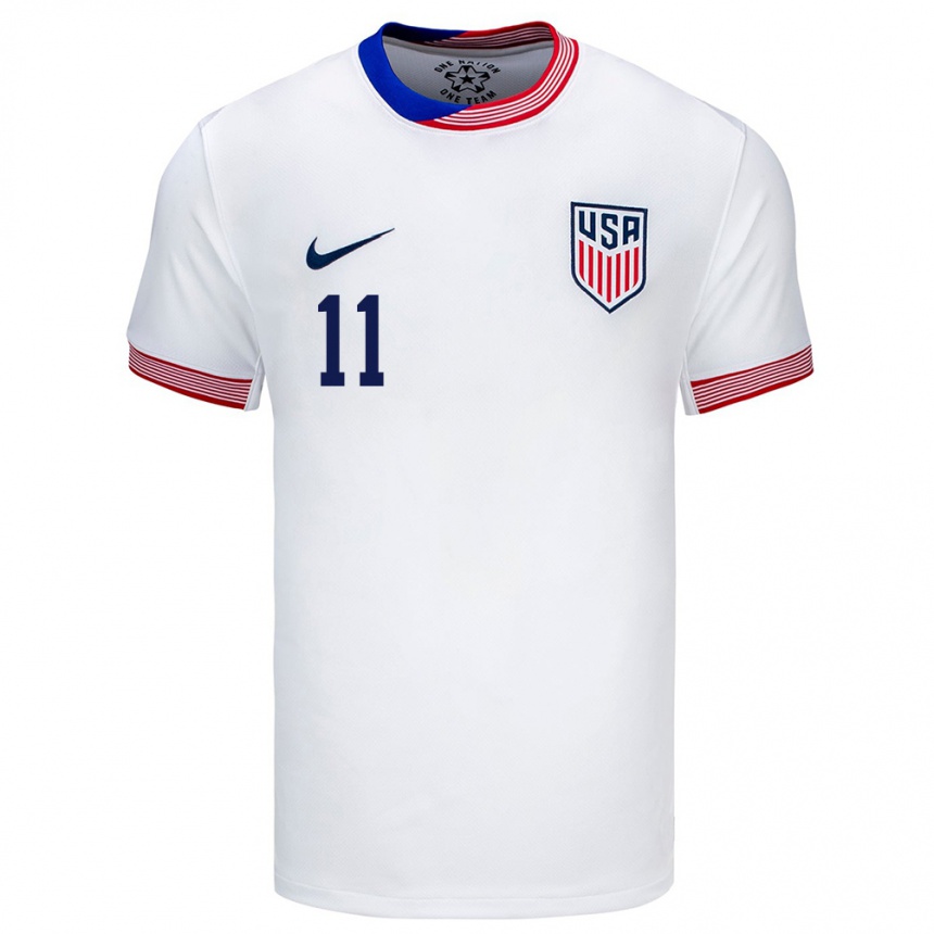 Men Football United States Sophia Smith #11 White Home Jersey 24-26 T-Shirt