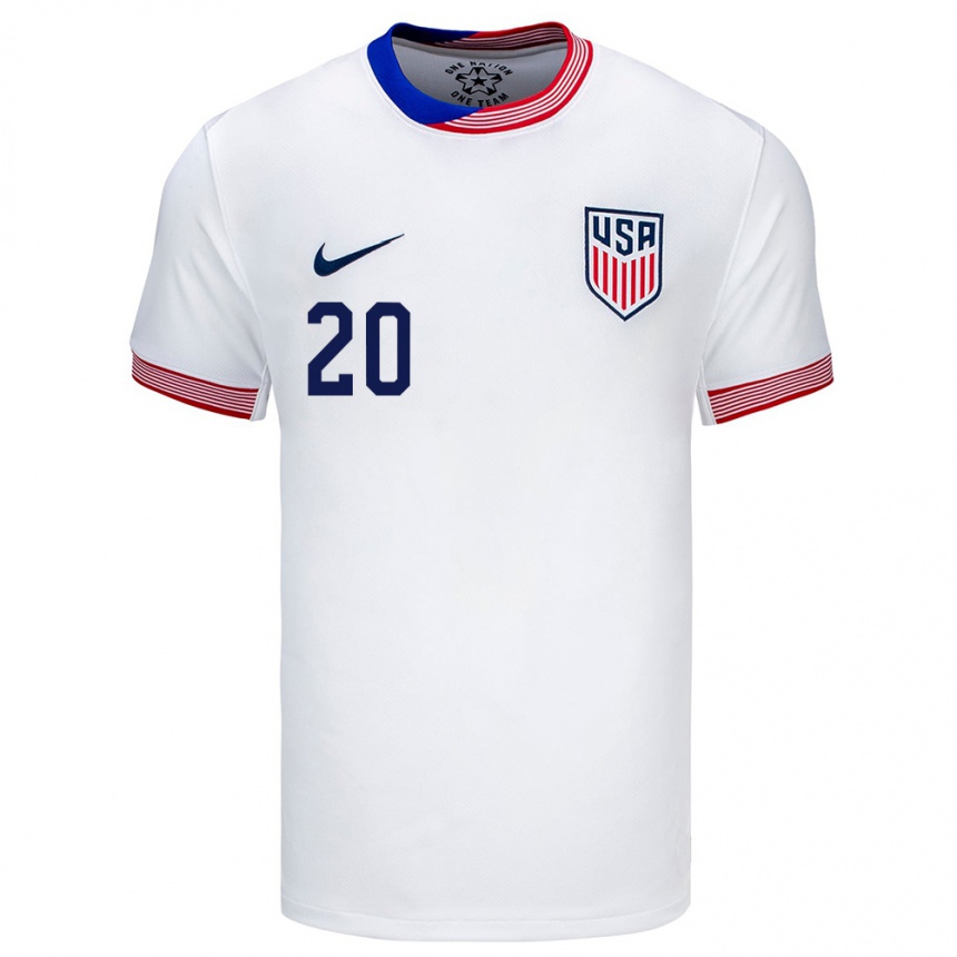 Men Football United States Jaelin Howell #20 White Home Jersey 24-26 T-Shirt