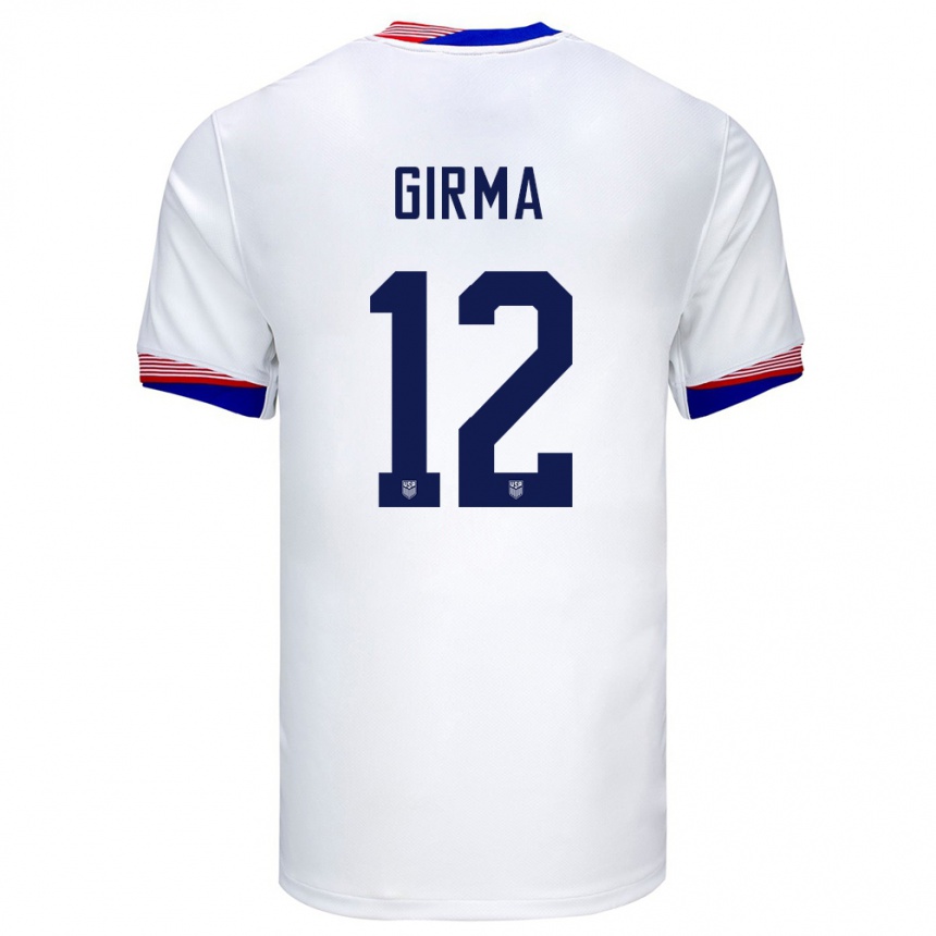 Men Football United States Naomi Girma #12 White Home Jersey 24-26 T-Shirt