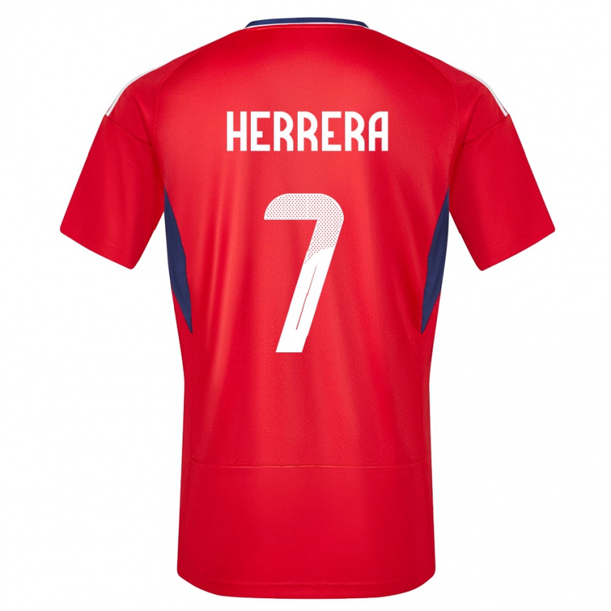 Men Football Costa Rica Melissa Herrera #7 Red Home Jersey 24-26 T-Shirt