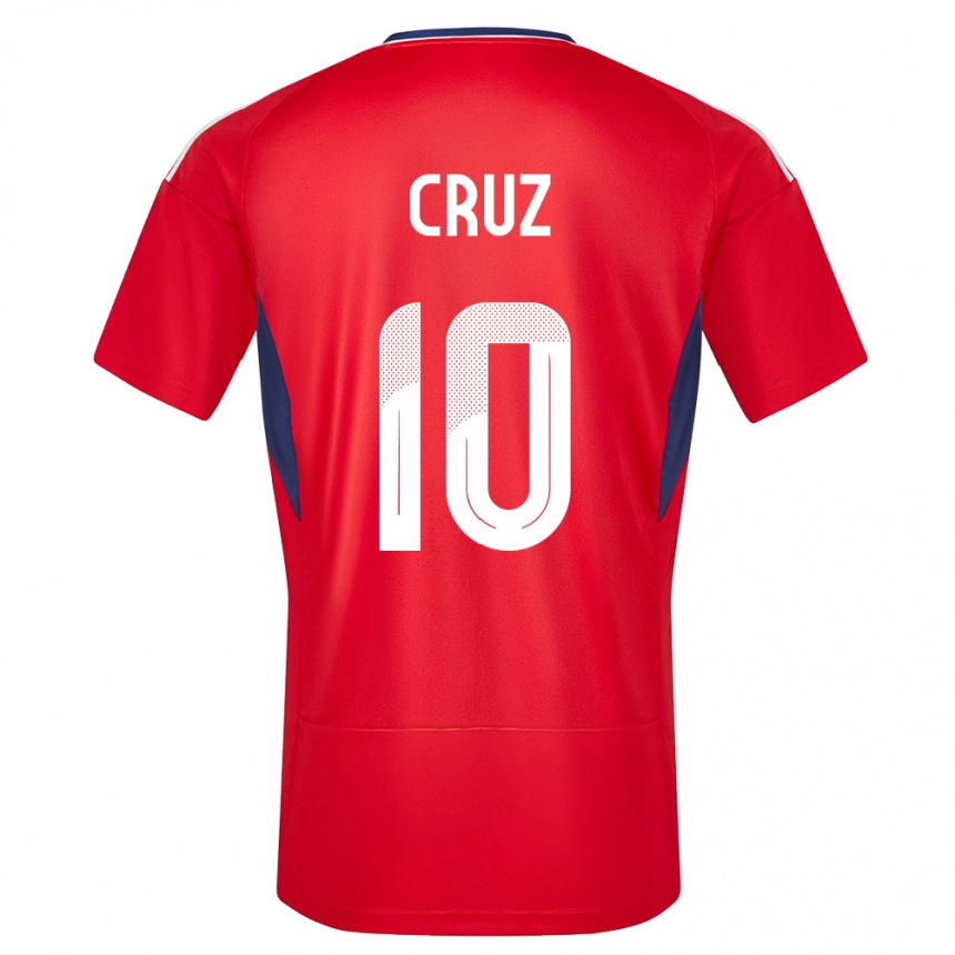 Men Football Costa Rica Shirley Cruz #10 Red Home Jersey 24-26 T-Shirt