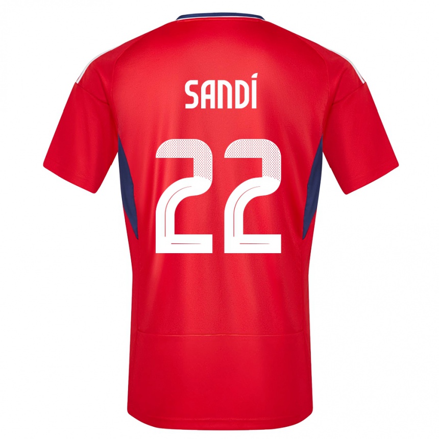 Men Football Costa Rica Cristel Sandi #22 Red Home Jersey 24-26 T-Shirt