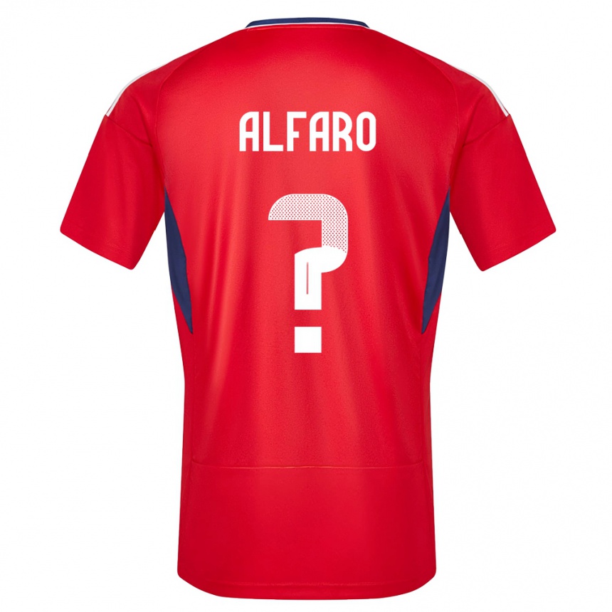 Men Football Costa Rica Juan Alfaro #0 Red Home Jersey 24-26 T-Shirt