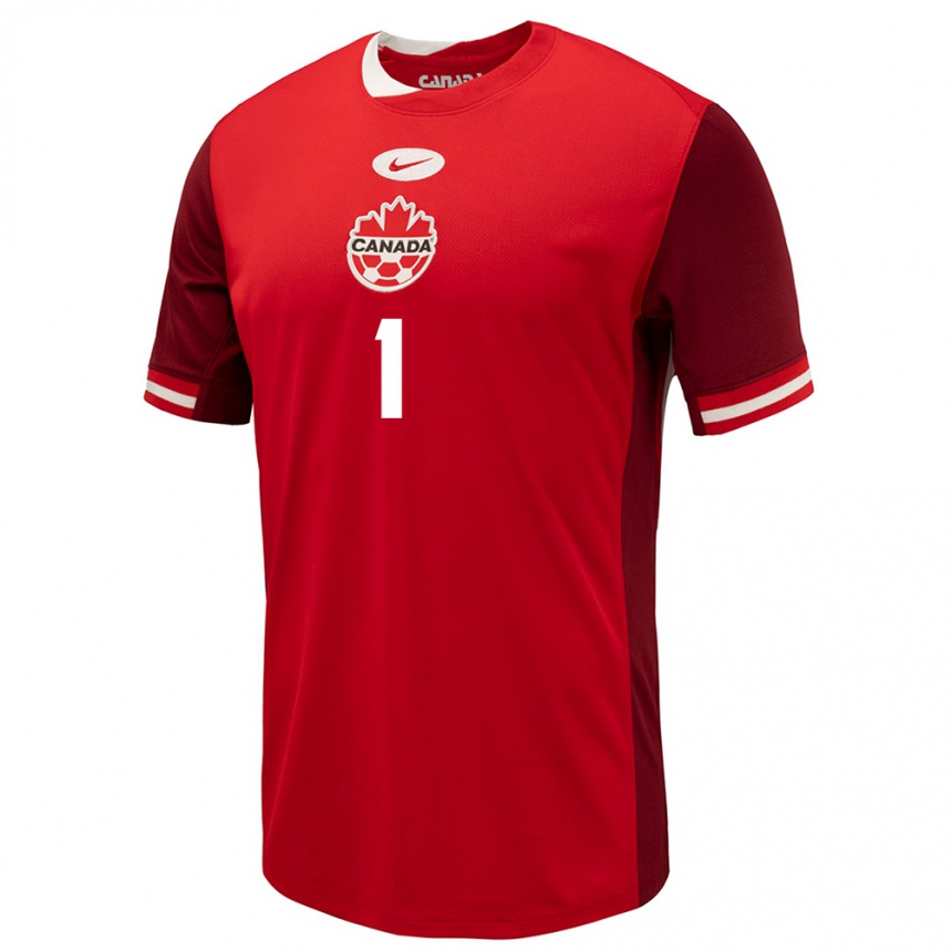 Men Football Canada Ben Alexander #1 Red Home Jersey 24-26 T-Shirt