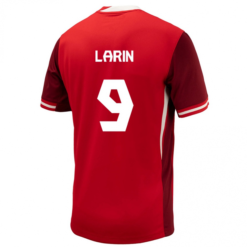 Men Football Canada Cyle Larin #9 Red Home Jersey 24-26 T-Shirt