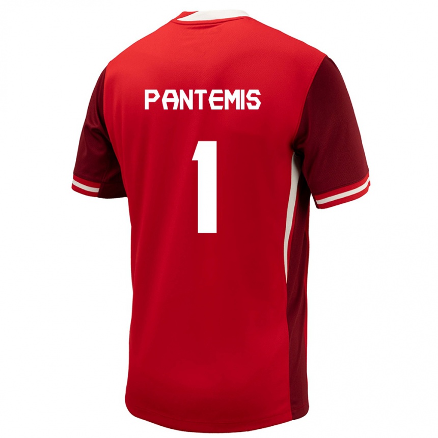 Men Football Canada James Pantemis #1 Red Home Jersey 24-26 T-Shirt