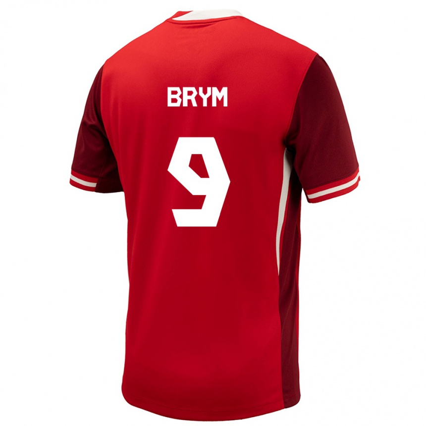 Men Football Canada Charles Andreas Brym #9 Red Home Jersey 24-26 T-Shirt