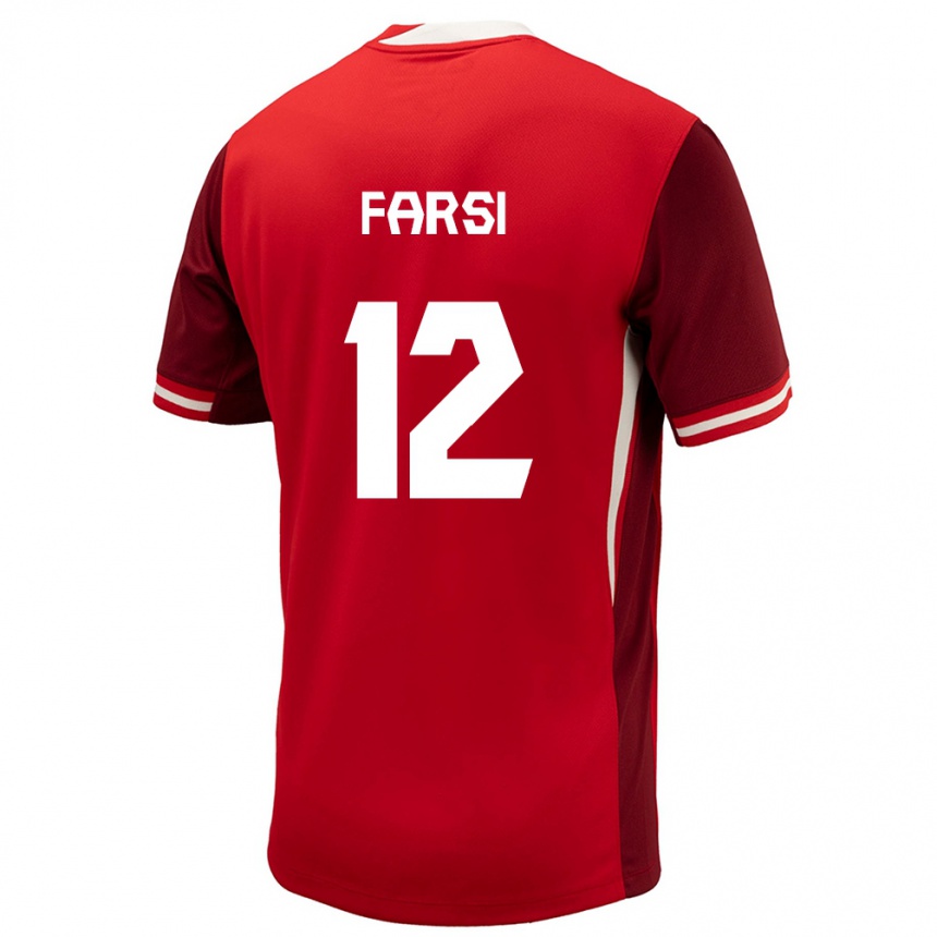 Men Football Canada Mohamed Farsi #12 Red Home Jersey 24-26 T-Shirt