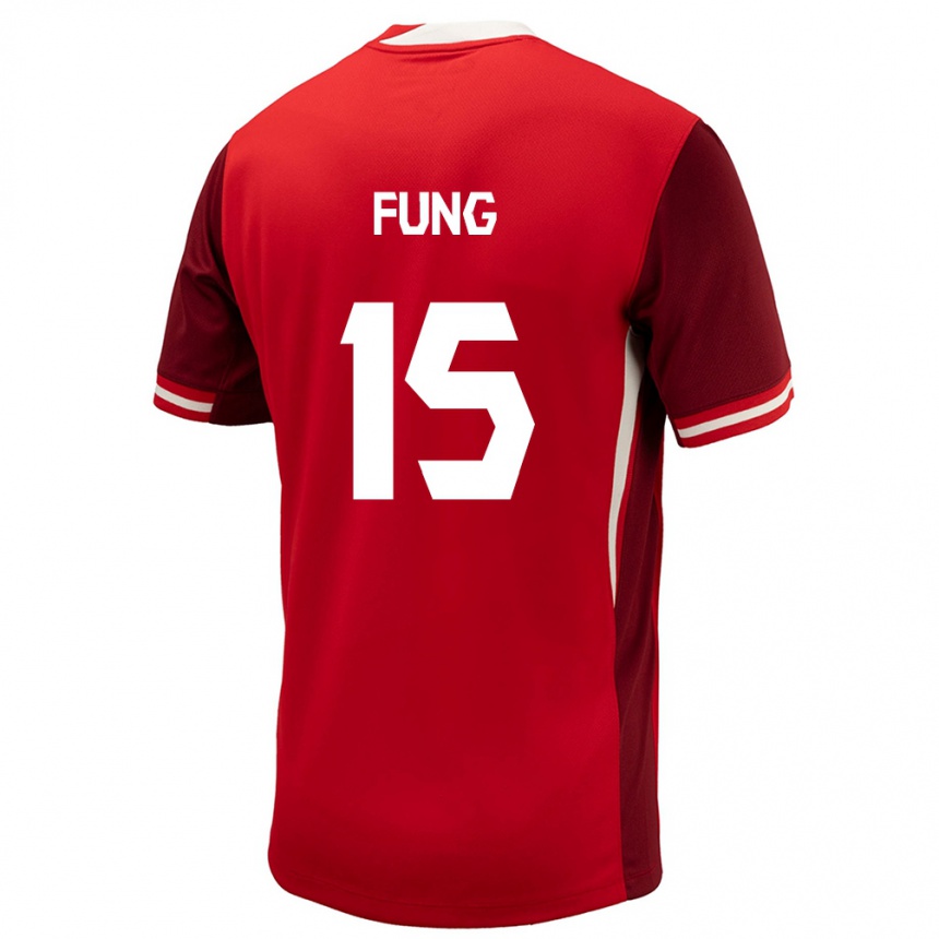 Men Football Canada Victor Fung #15 Red Home Jersey 24-26 T-Shirt