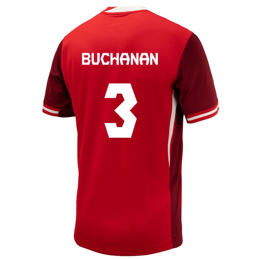 Men Football Canada Kadeisha Buchanan #3 Red Home Jersey 24-26 T-Shirt