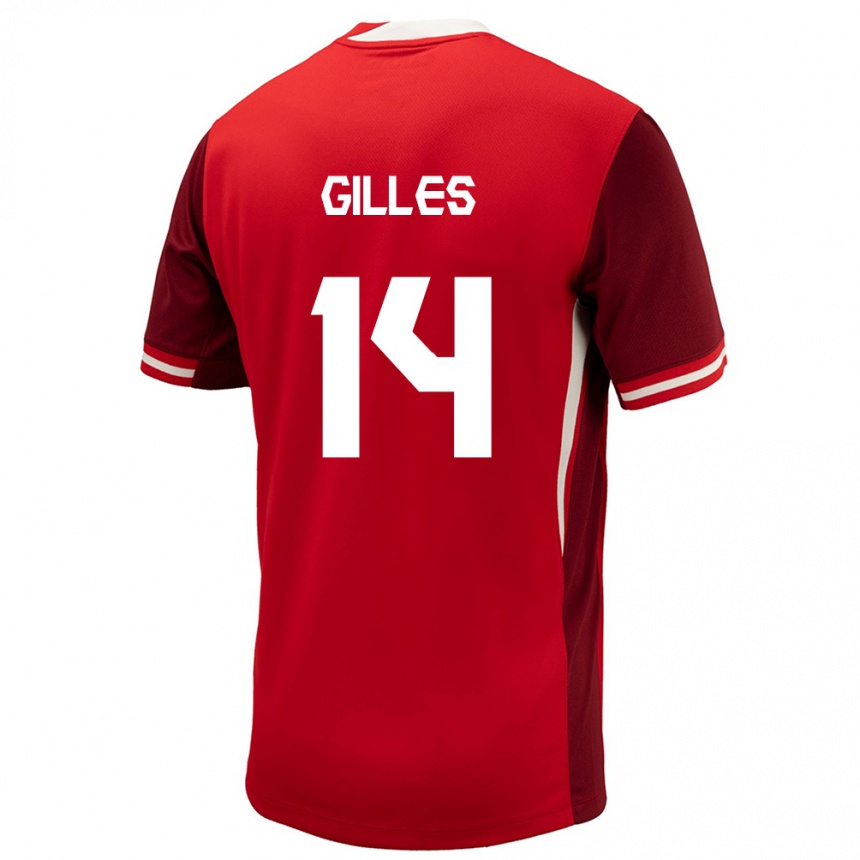Men Football Canada Vanessa Gilles #14 Red Home Jersey 24-26 T-Shirt