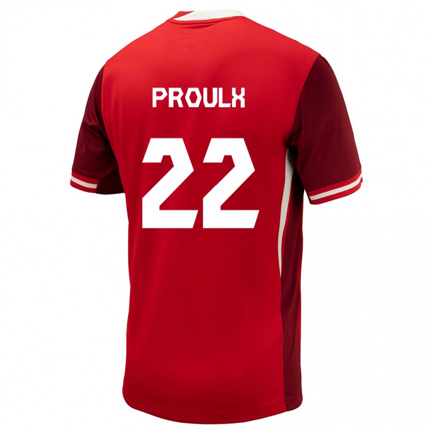 Men Football Canada Lysianne Proulx #22 Red Home Jersey 24-26 T-Shirt