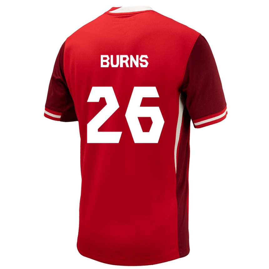 Men Football Canada Zoe Burns #26 Red Home Jersey 24-26 T-Shirt