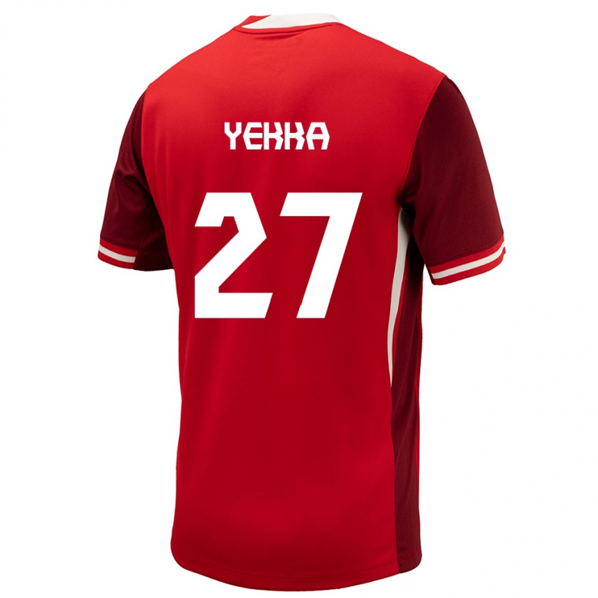 Men Football Canada Sura Yekka #27 Red Home Jersey 24-26 T-Shirt