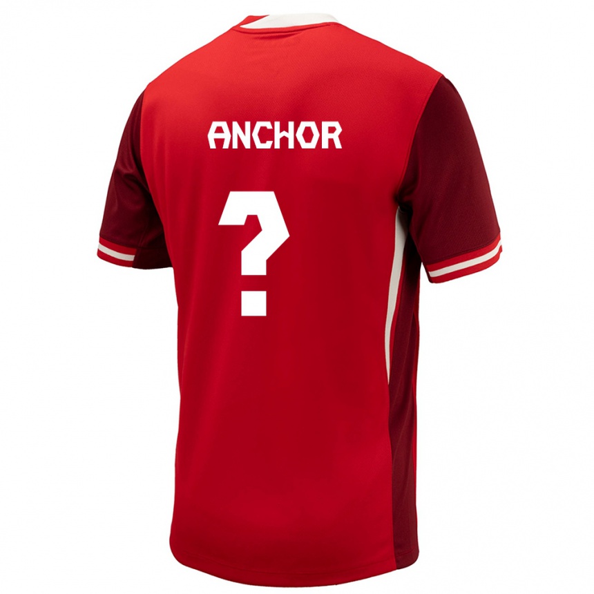 Men Football Canada Max Anchor #0 Red Home Jersey 24-26 T-Shirt