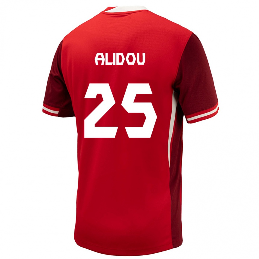 Men Football Canada Marie-Yasmine Alidou #25 Red Home Jersey 24-26 T-Shirt