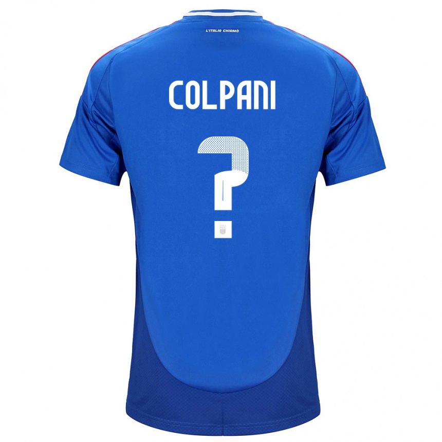 Men Football Italy Andrea Colpani #0 Blue Home Jersey 24-26 T-Shirt