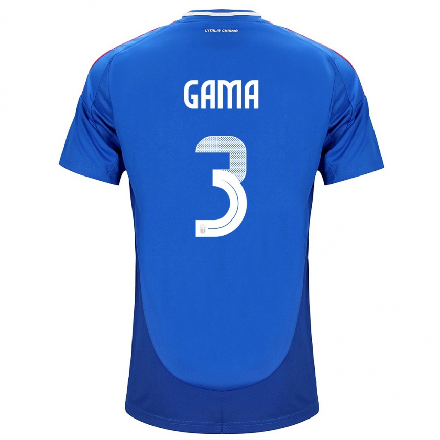 Men Football Italy Sara Gama #3 Blue Home Jersey 24-26 T-Shirt