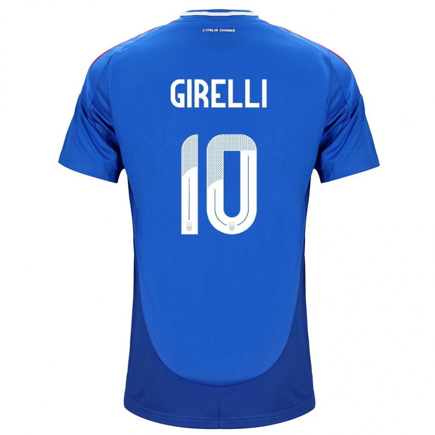 Men Football Italy Cristiana Girelli #10 Blue Home Jersey 24-26 T-Shirt