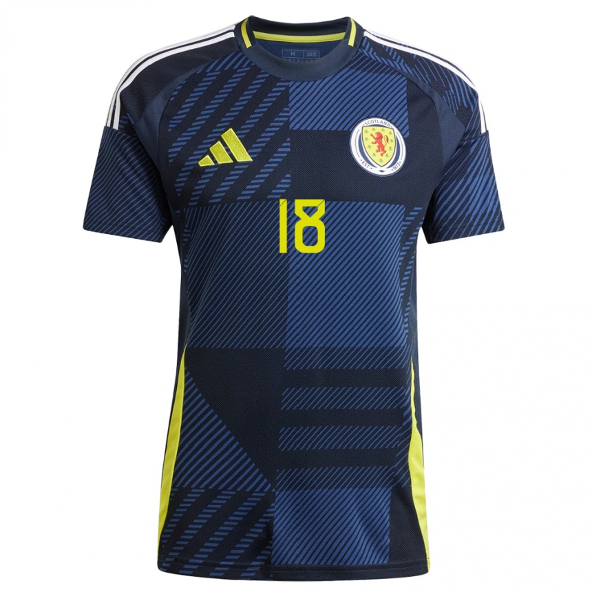 Men Football Scotland Claire Emslie #18 Dark Blue Home Jersey 24-26 T-Shirt