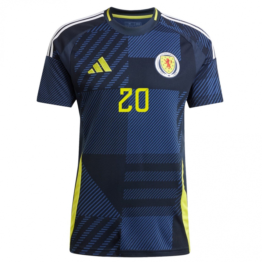 Men Football Scotland Kirsty Smith #20 Dark Blue Home Jersey 24-26 T-Shirt