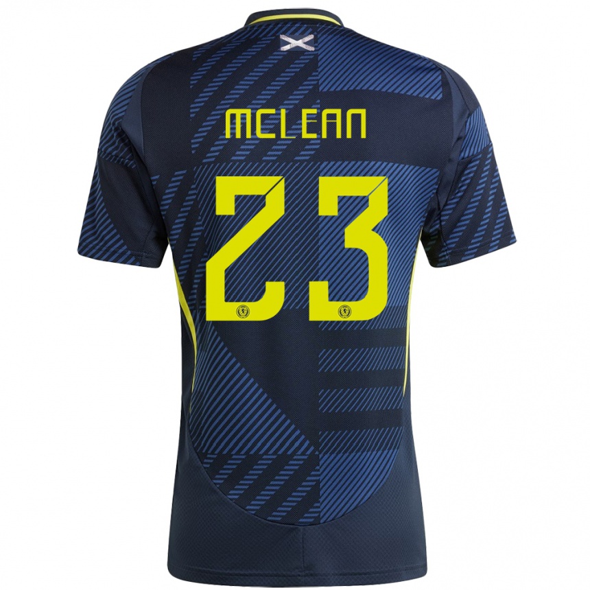 Men Football Scotland Kenny Mclean #23 Dark Blue Home Jersey 24-26 T-Shirt