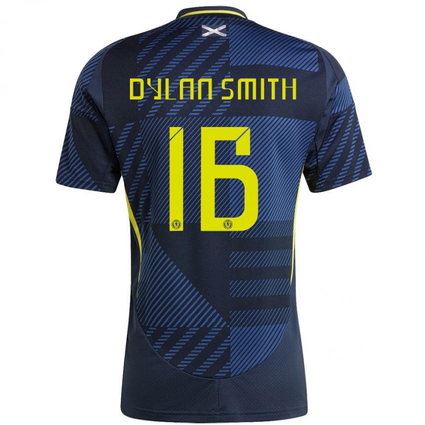 Men Football Scotland Dylan Smith #16 Dark Blue Home Jersey 24-26 T-Shirt