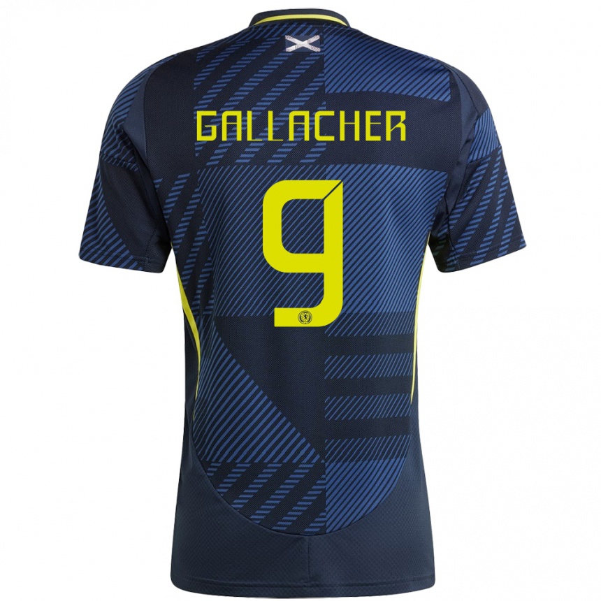 Men Football Scotland Amy Gallacher #9 Dark Blue Home Jersey 24-26 T-Shirt