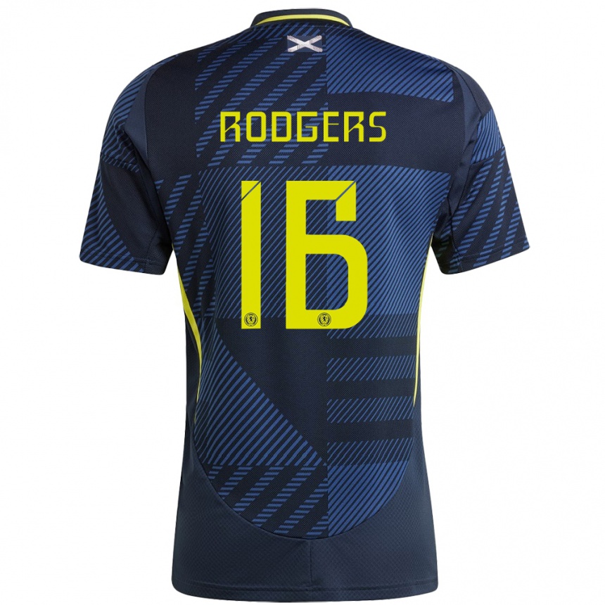 Men Football Scotland Amy Rodgers #16 Dark Blue Home Jersey 24-26 T-Shirt