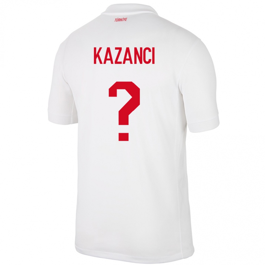 Men Football Turkey Şant Kazancı #0 White Home Jersey 24-26 T-Shirt