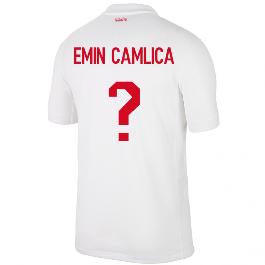 Men Football Turkey Muhammed Emin Çamlıca #0 White Home Jersey 24-26 T-Shirt