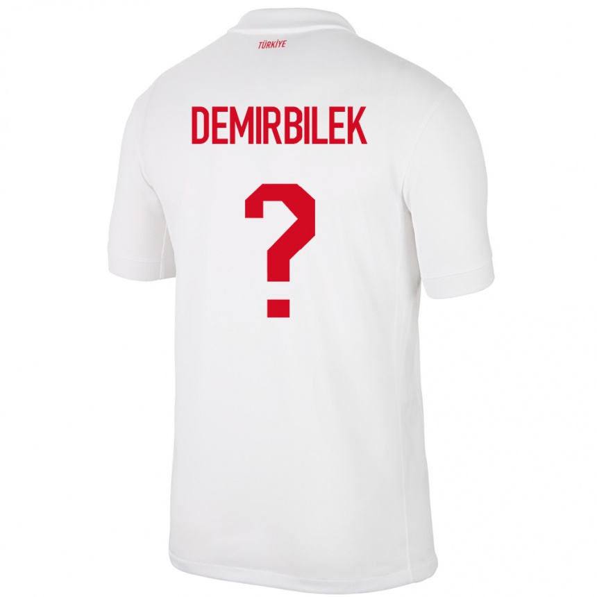 Men Football Turkey Ali Demirbilek #0 White Home Jersey 24-26 T-Shirt